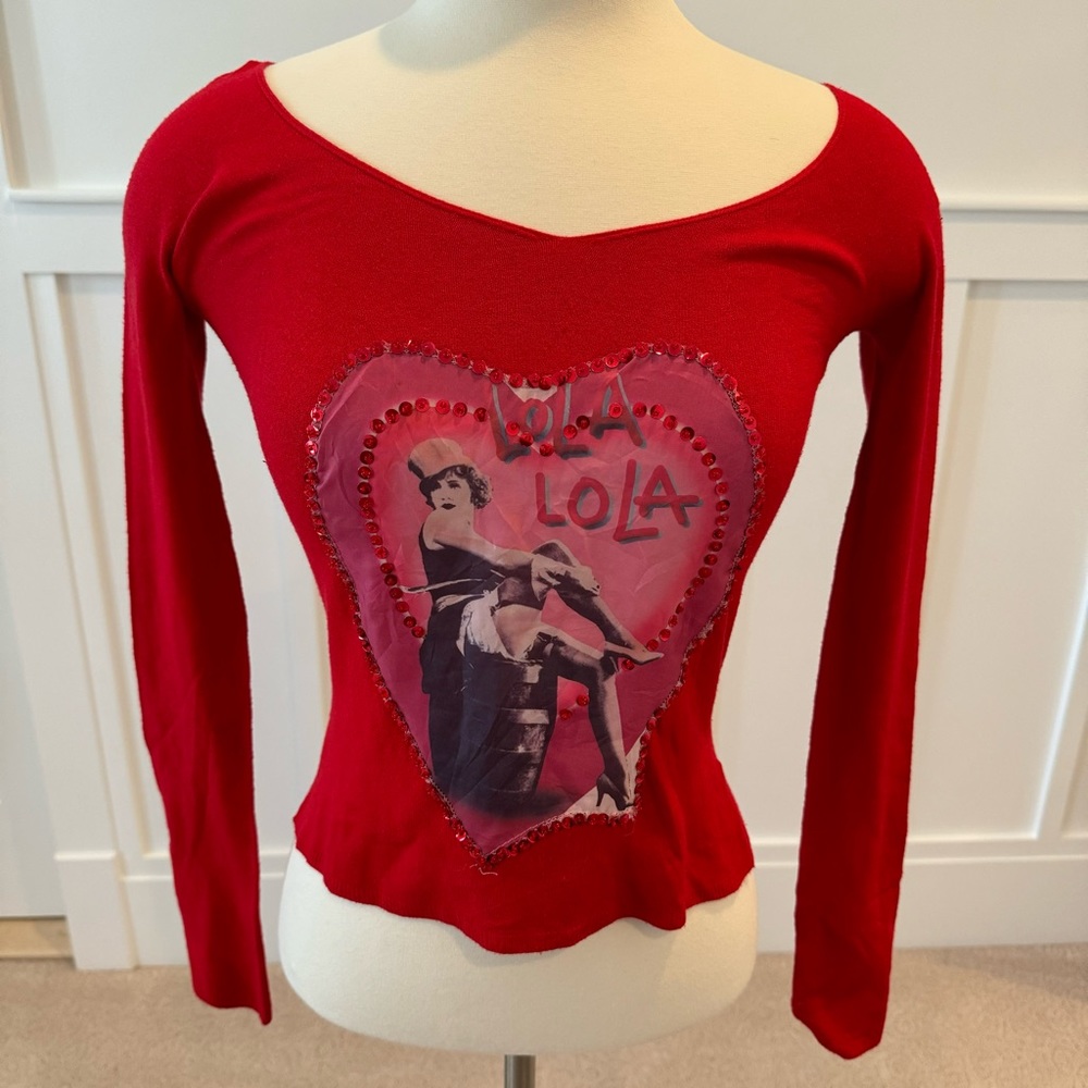 Simona Barbieri made in Italy Lola sweater, red, size medium